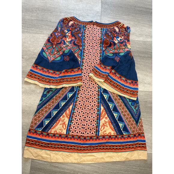 Flying Tomato Retro Bell Sleeve Top Blue Large - Picture 5 of 5